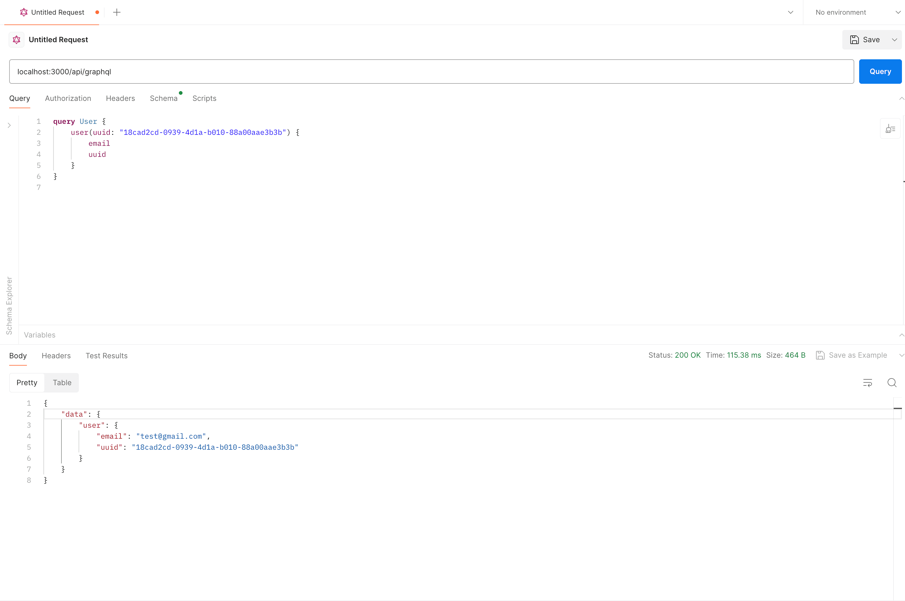 Postman Query Example