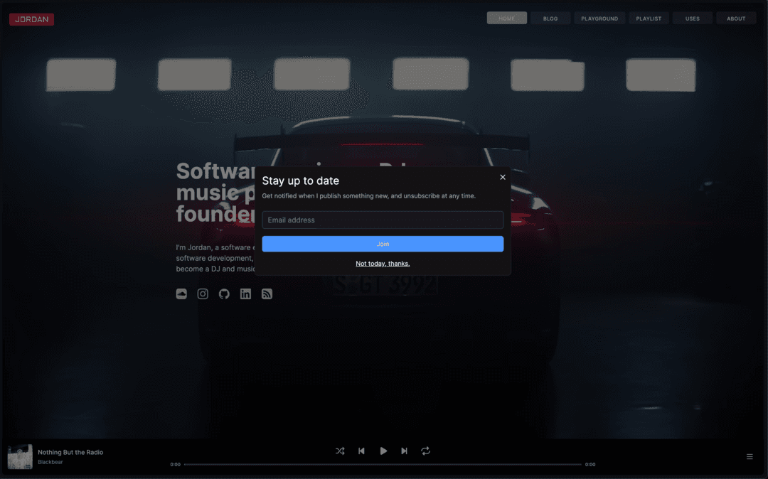 Newsletter Modal on Desktop