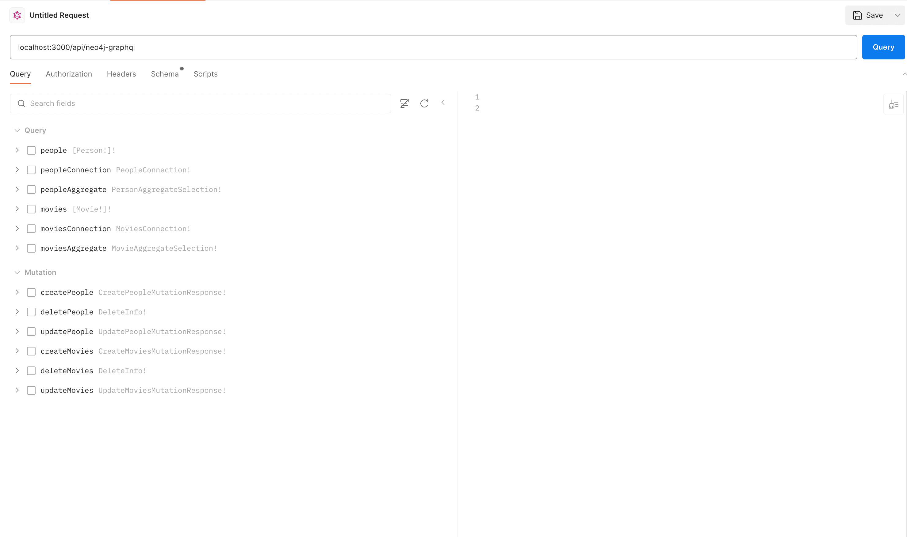 Postman With Query and Mutation