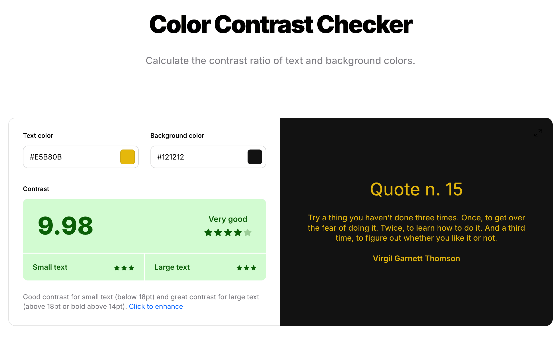 Color Contrast Checker