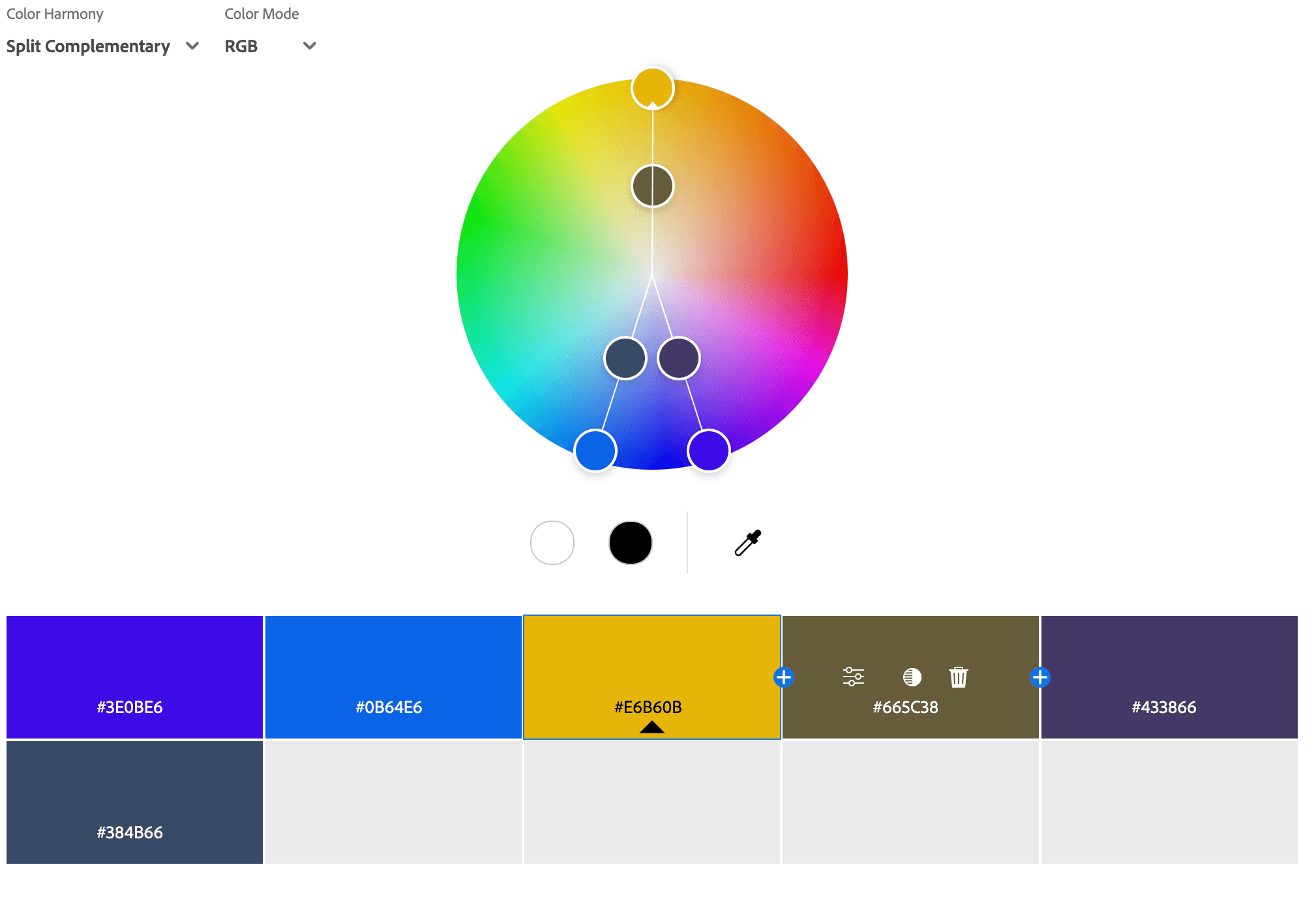 Split Complementary Color Palette