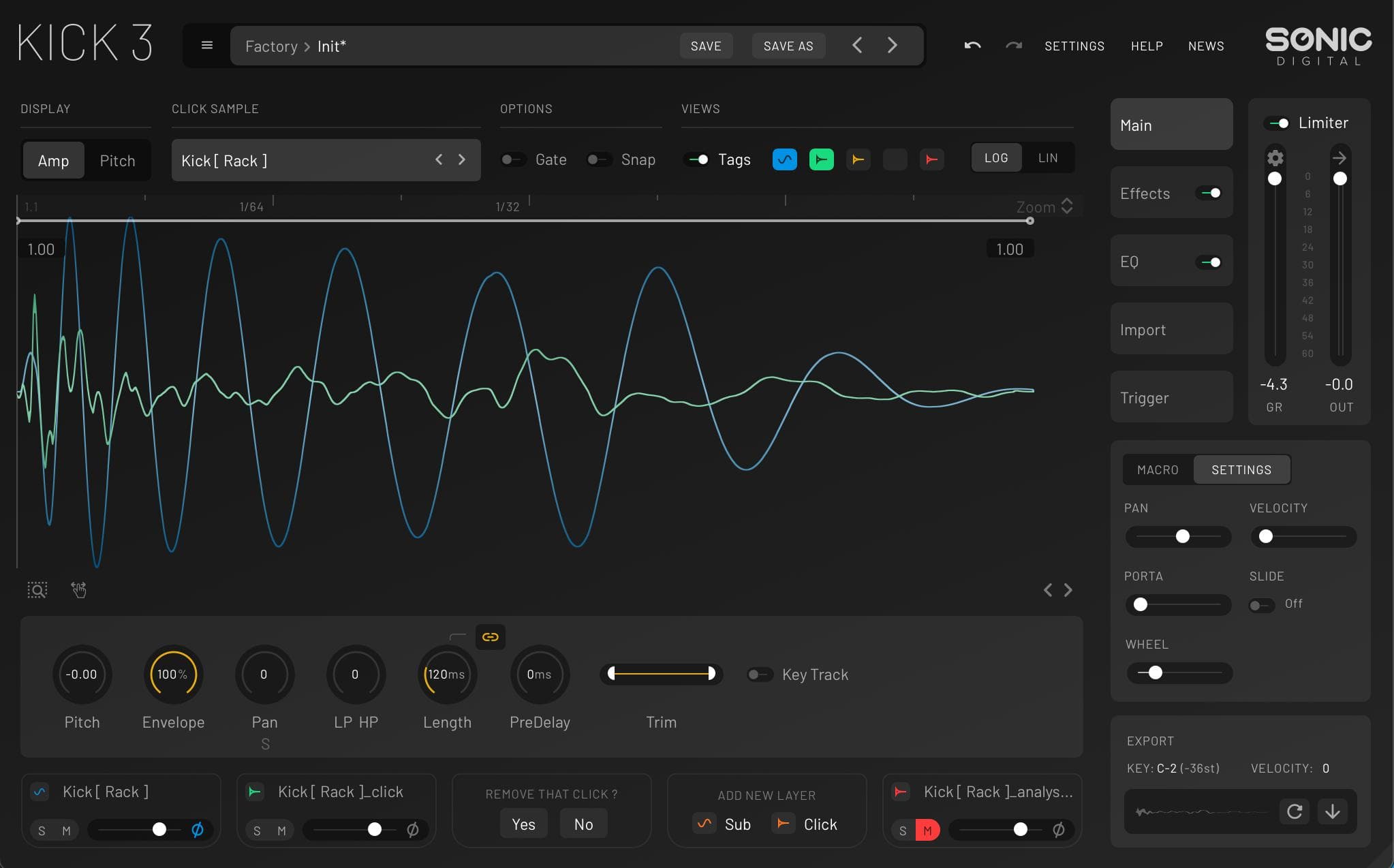 Imported Kick in Kick 3